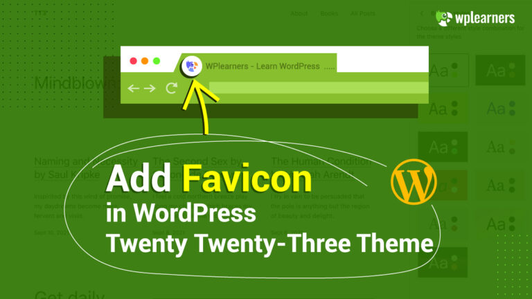 How to Add Favicon in WordPress Twenty Twenty-Three Theme