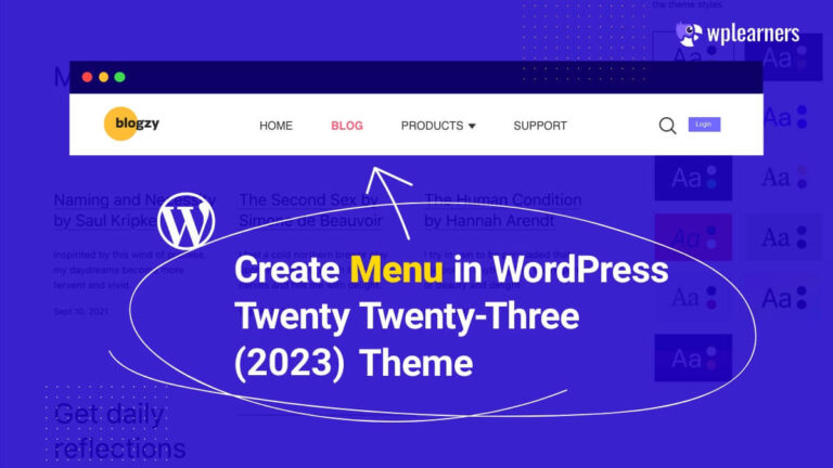 How to Create Menus in WordPress Twenty Twenty-Three Theme