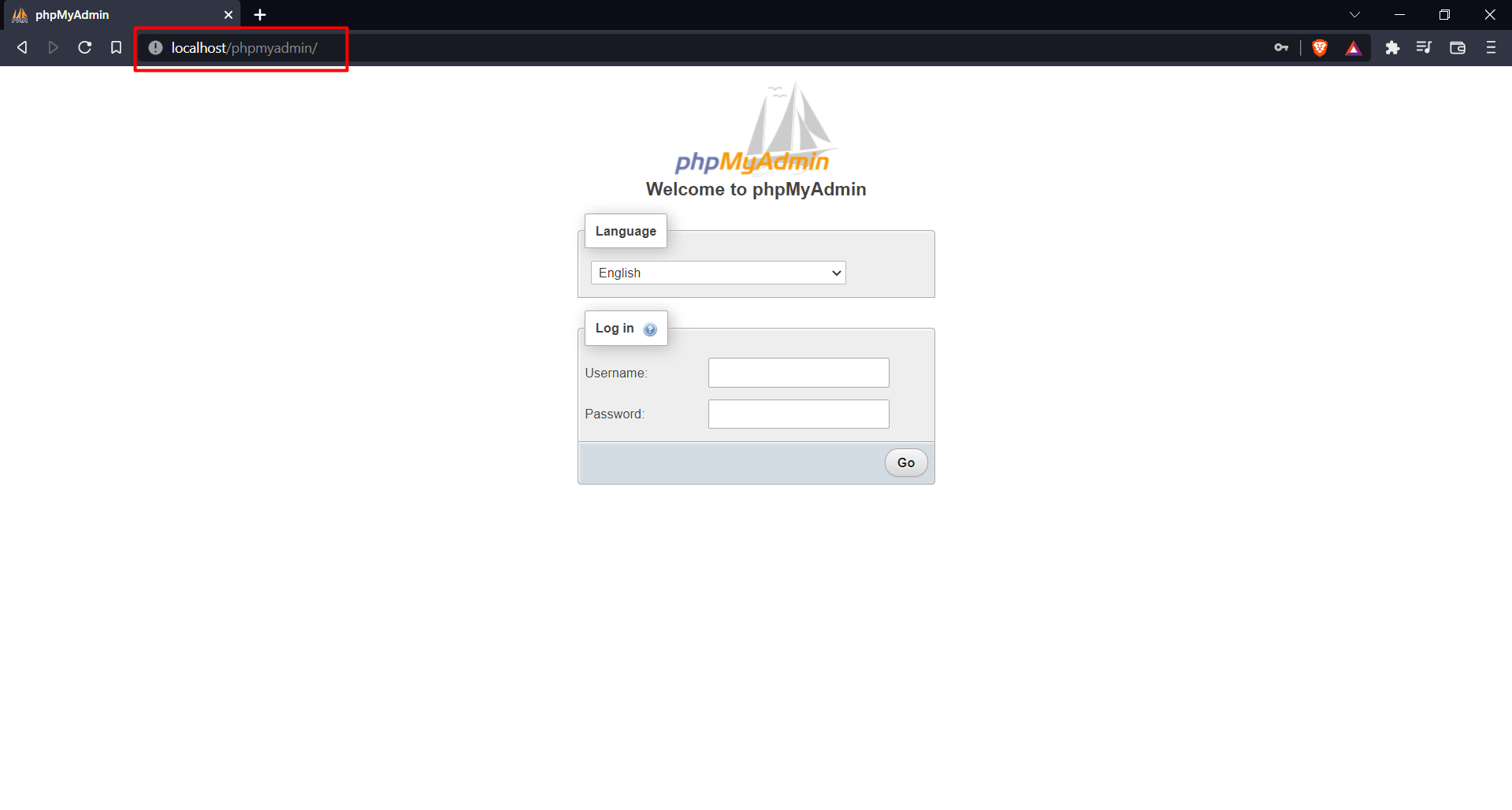 phpmyadmin login 1