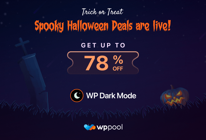 WPPool Dark Mode Halloween Design
